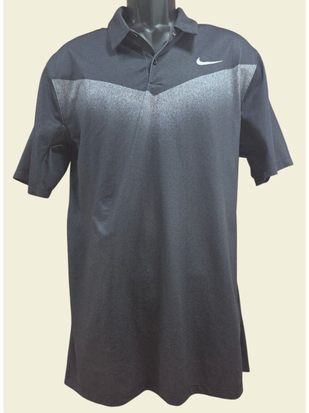 Nike Golf Black Dri-Fit Performance Polo Large